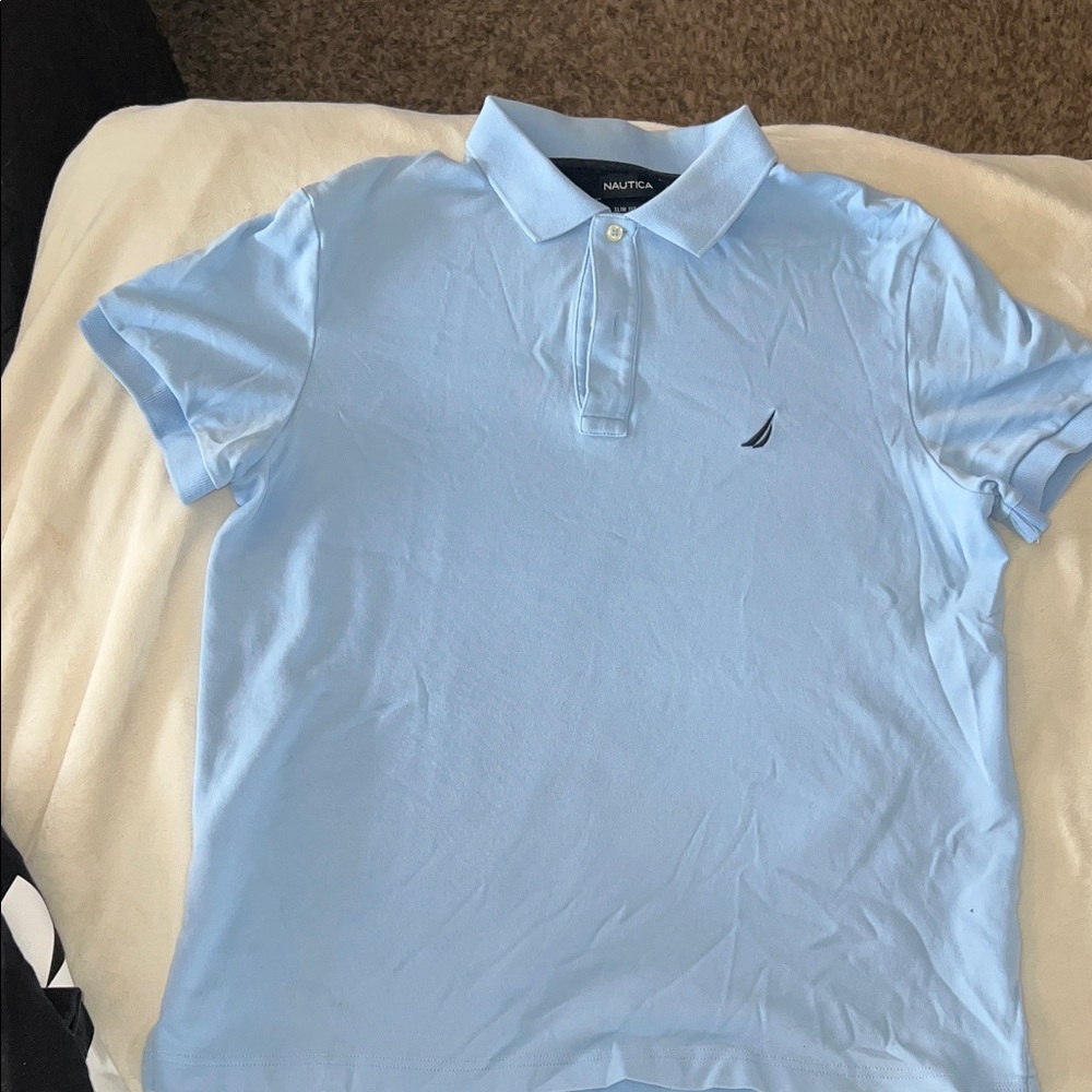 Nautica Men's Sky Blue Polo Shirt